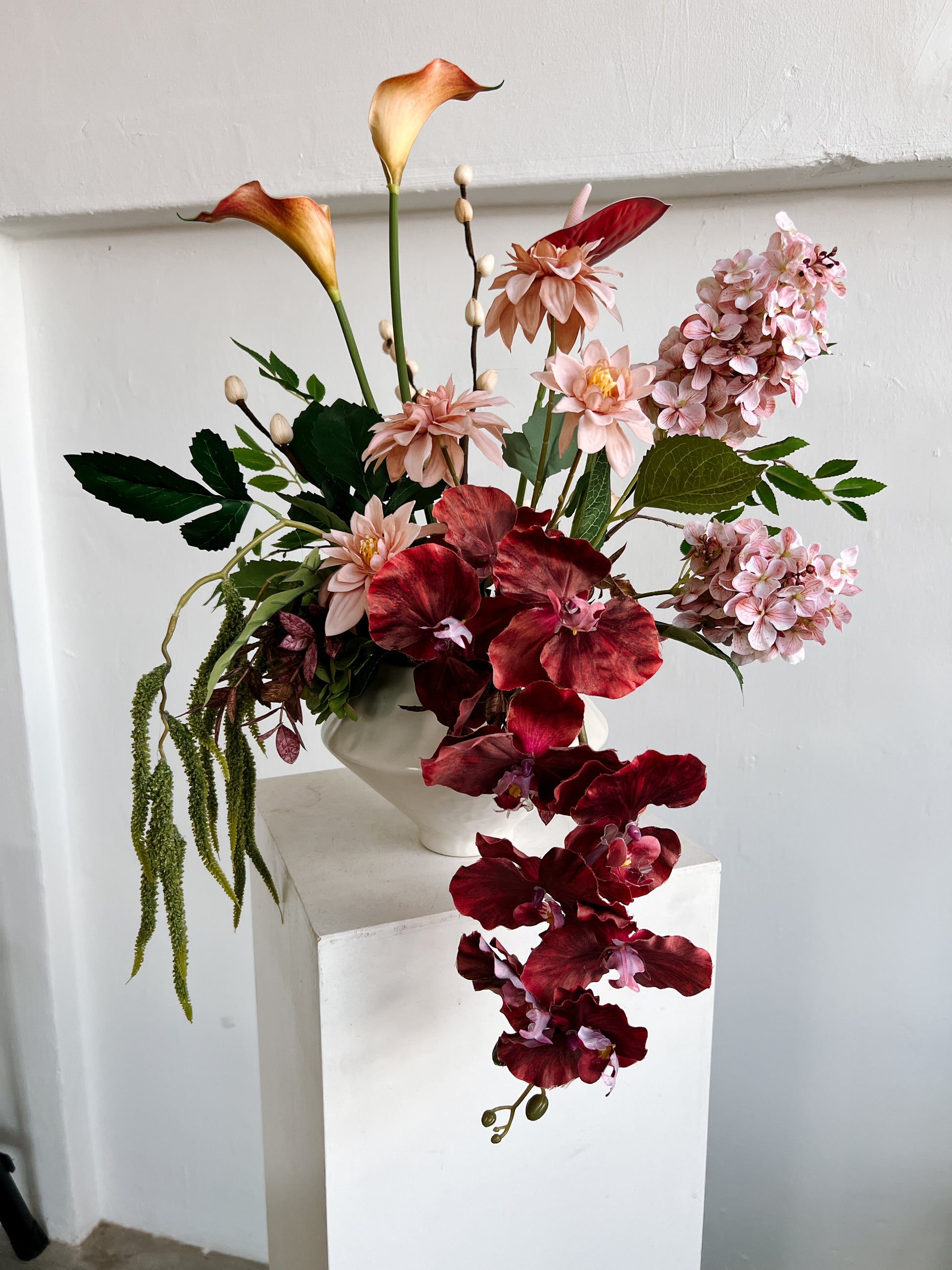 Autumn Reverie (Artificial Flowers Vase)