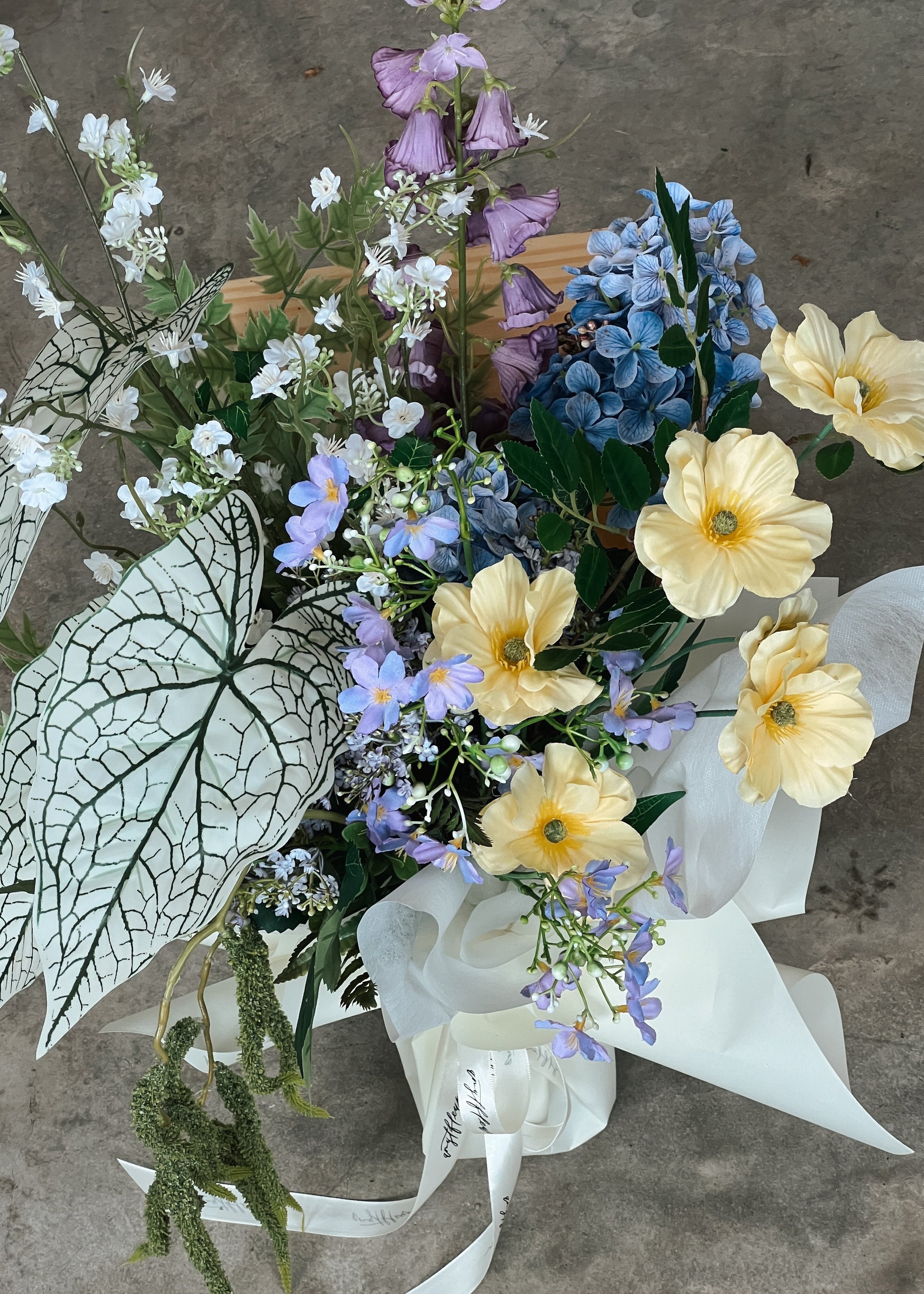 hyper realistic artificial flowers arrangement