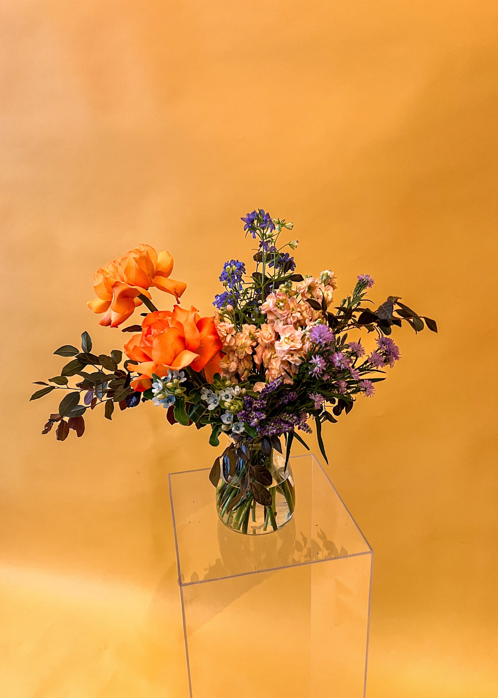 orange rose sunset flower delivery in singapore 